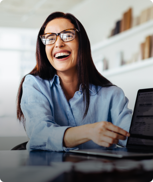 Woman happy about healthcare savings
